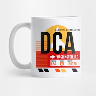 Washington, DC (DCA) Airport // Sunset Baggage Tag Mug